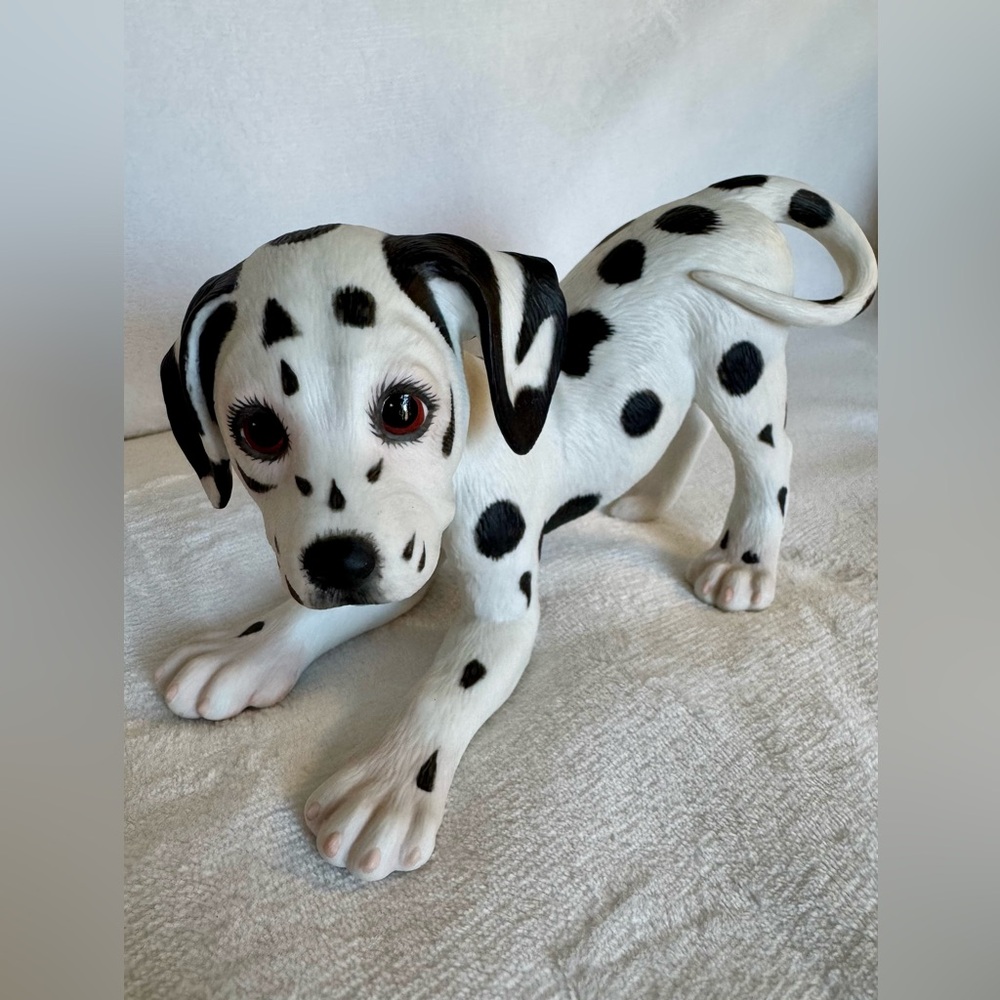Dalmatian Dog Figurine - Black and White